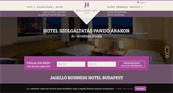 Desktop Screenshot of jagellobusinesshotel.hu