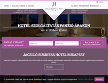Tablet Screenshot of jagellobusinesshotel.hu